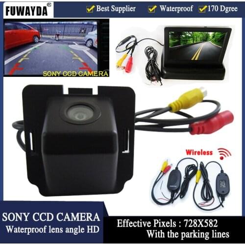 FUWAYDA Car Rear view Parking CCD Camera With 4.3Inch TFT LCD Monitor For Reversing Backup For Mitsubishi Outlander 2007-2010