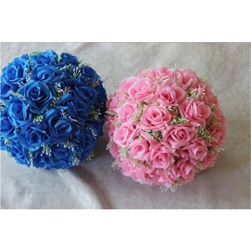 Free ship by EMS Wedding 40cm*4pcs 2016 New holding wedding kissing flower ball party decoraion Hotel Arcade ornaments