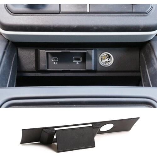 Car Interior Central Control Charging Port USB Protection Cover Trim Fit For Land Rover Defend 90 110 2020-2022 Auto Accessories