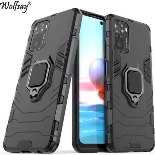 For Xiaomi Redmi Note 10 Case Bumper Armor Magnetic Suction Stand Full Cover For Redmi Note 10 Case Cover For Redmi Note 10 10S