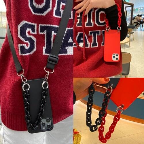 Necklace Lanyard Phone Case Hang Carry Cover For Samsung galaxy A10 A20E A30 A40 A50 A70 A51 A71 A10S Strap Cord Chain Bracelet