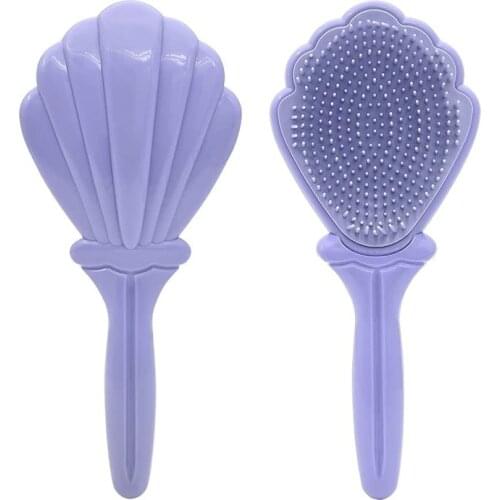 Princess Shell Comb Cartoon Detangling Hair Brush Anti-static Detangler Baby Brush Anti-knot Girls Hair Accessories Products