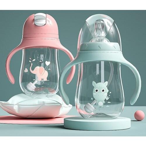 Baby Bottles Feeding Bottle Wide-Caliber Multifunctional Drinking Cup Drinking Milk Drinking Water Dual-use Bottle BPA Free