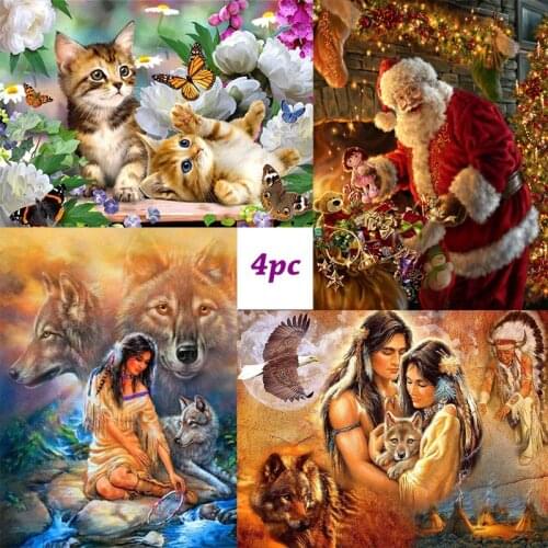 DIY 5D Diamond Painting Full Round Drill Cartoon Christmas Gift Diamond Embroidery Cross Stitch Kits Home Decor Wall Art