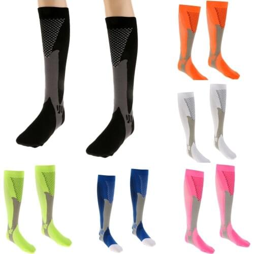 Breathabl Men Women Compression Socks Sports Running Cycling Calf Shin Support Stockings Colorful for MTB Mountain Riding