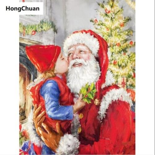 Santa Claus Kids Cartoon 5D DIY Square/Round Diamond Painting Gift Cross Stitch Mosaic Diamond Embroidery Home Decoration