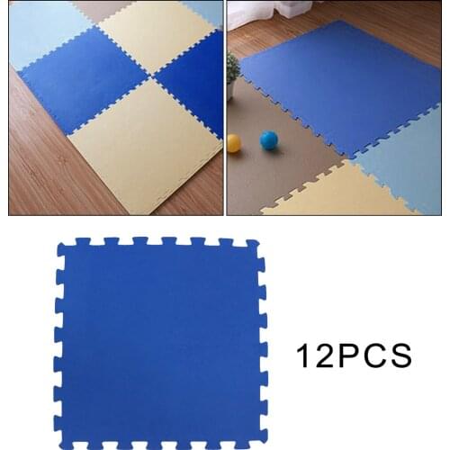 12x Interlocking Puzzle Exerciser Mat Soft Padding Tiles for Yoga Camping