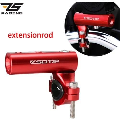 ZS Racing Motorcycle Expansion Rack Rear View Handlebar Mirror Mount Adapter Light Expansion Bracket Phone Holder Stand
