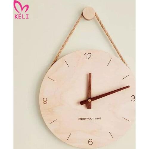 Wall Clock Wooden Nordic Japanese Hot Creative Clocks Home Living Room Clock Decoration Creative Gifts