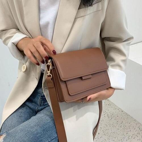 Solid Color PU Leather Crossbody Bags For Women 2020 Luxury Quality Shoulder Messenger Bag Female Handbags and Purses