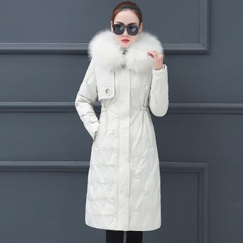 Slim Long Womens Winter Coat Hooded Casual Jacket Women Plus Size Solid With Fur Collar Cotton Padded Thick Female Parkas Warm