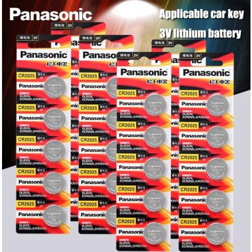 Panasonic Original cr2025 Button Cell Batteries 30PCS/LOT cr 2025 3V Lithium Coin Battery For Watch Calculator Weight Scale