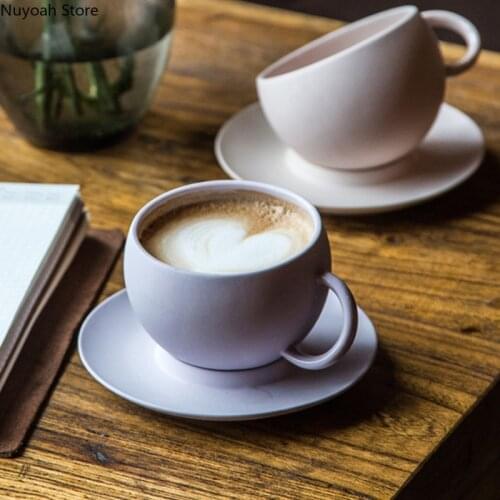 Simple Coffee Cup Exquisite Creative Afternoon Tea Cup Ceramic Coffee Cup Saucer Light Luxury Latte Nordic Home Decoration