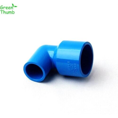 2pcs Blue PVC Reducing Elbow Connector Adapter 20*32 mm Water Pipe Fittings Hose Repair Quick Coupler for Garden Irrigation