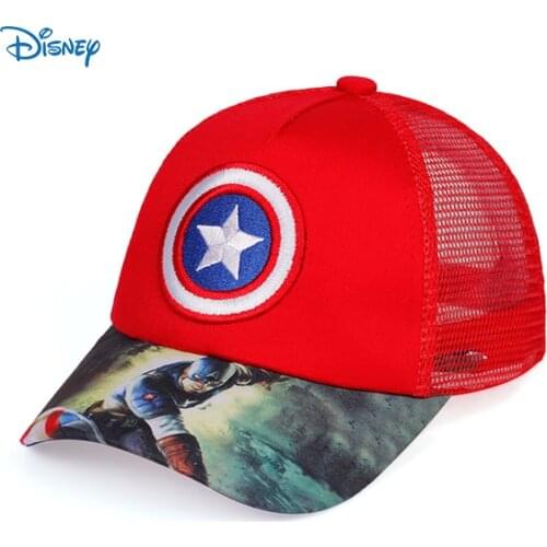 Disney Marvel Hat Baseball Cap Embroidered Breathable Childrens Hat Boy Girl Sun Hat Fashion Superhero Hip Hop Hat Adjustable