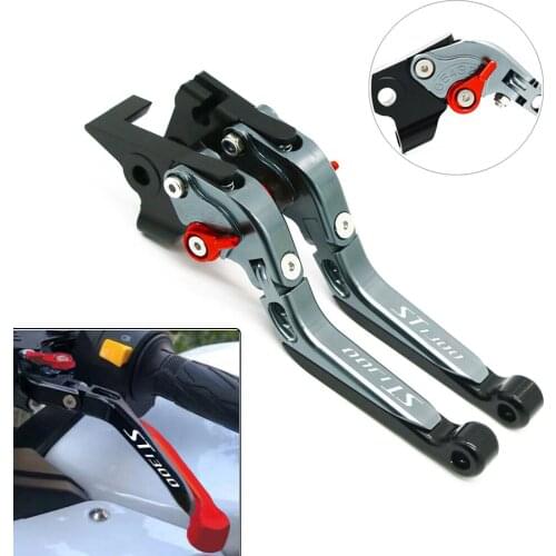 Motorcycle Handlebar Adjustable Folding Brake Clutch Lever Extendable Handle Bar Grip For Honda ST1300 ST1300A ST 1300 2003-2012