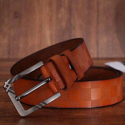 High quality genuine leather belt Strap male Jeans Designer for Mens Luxury Belt Business Leather pin buckle Belts