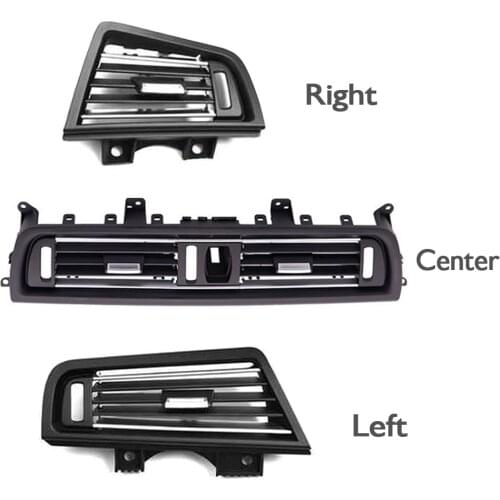 RHD Front Row Wind Left Center Right Air Conditioning Vent Grill Outlet Panel With Chrome Plate For BMW 5 Series F10 F18