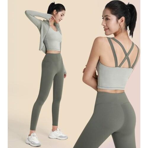 Gym Clothing Women Sportswear Free Choice Yoga Set Bra High Waist Leggings Top Fitness Tracksuits Running Clothes Quick Dry