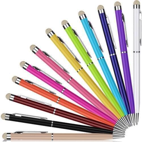 Universal 2 In 1 Metal Stylus Pen With Ballpoint Pens Touch Screen Pen For All Capacitive Screen Dropshipping 13 Color