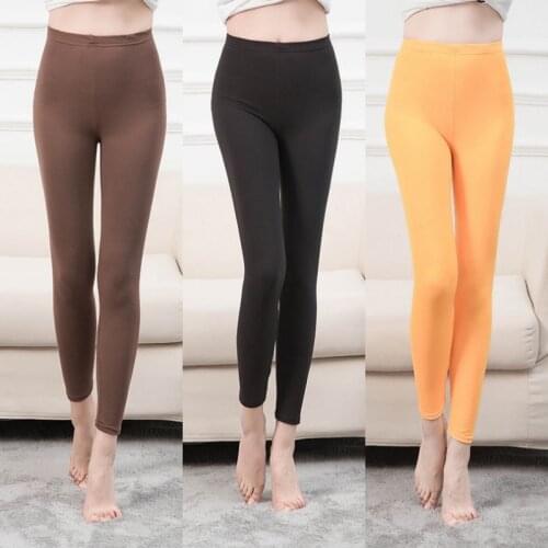 Spring and autumn high elastic Leggings solid black white printed womens pants fitness sport leggings women Solid color