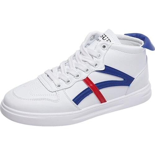 Spring And Autumn Fashion New Womens Shoes High-Top White Shoes Non-Slip Wild Flat Casual Breathable Sports Shoes Trendy Shoes