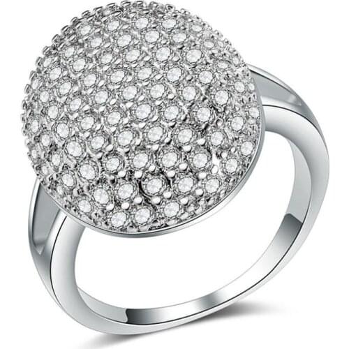 Size 6-10 Bellas Ring For Women Luxury Jewelry Classical 925 Silver Fill Pave Full AAA Cubic Zirconia Wedding Film Band Ring