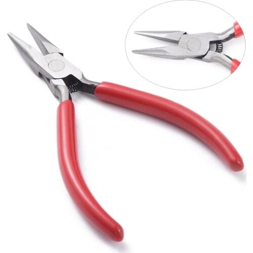 Steel jewelry DIY making tools Pliers, Chain-Cutter Long Chain Nose Round Nose and Flat Forming Wire-Cutter Round Nose Plier F60