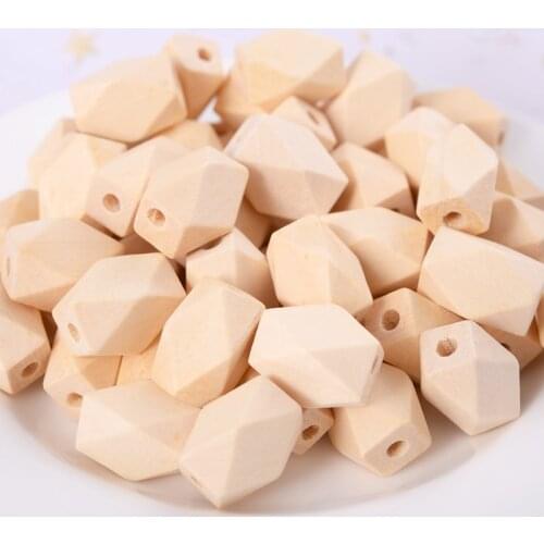 10/20/50Pcs 13X10mm 15X10mm Wooden Beads Long Octagonal Loose Spacer Wood Bead for Diy Jewelry Making Crafts Accessories