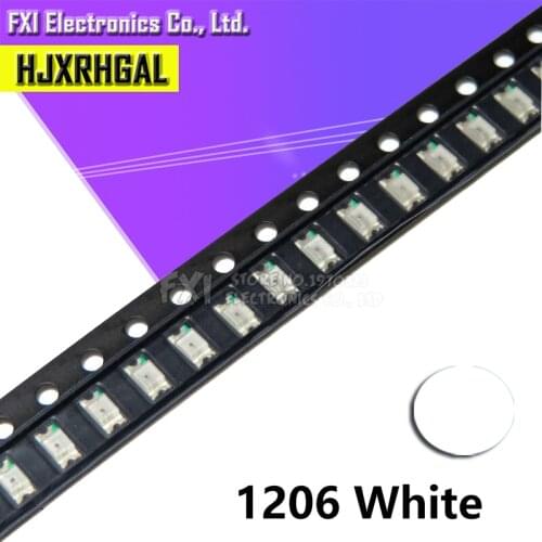 100pcs white 1206 SMD LED diodes light Hot sale