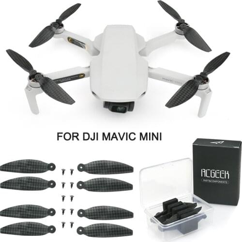 2 Pairs Low Noise Propeller Carbon Fiber Blade For DJI Mavic Mini Drone Spare Parts Folding Props Durable CW CCW Wing