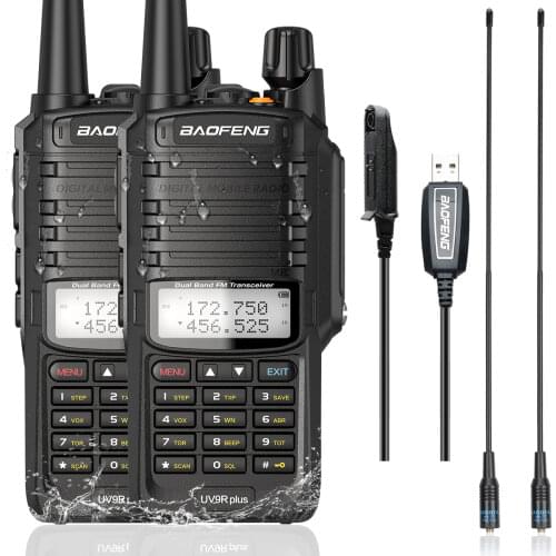 2Pcs Baofeng UV-9R Plus IP67 Waterproof walkie talkie VHF UHF 8W powerful Portable 10km Long Range UV9R Ham Radio
