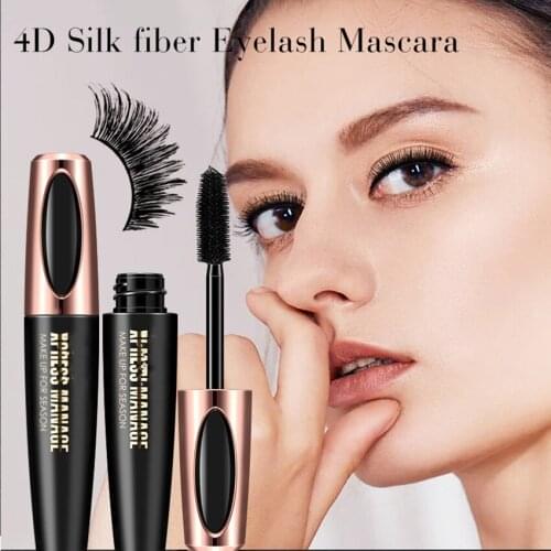 4D Brush Head Waterproof Mascara Long Lasting Lash Brush Profession Thick curling mascara No Blooming Sweat proof Makeup tool