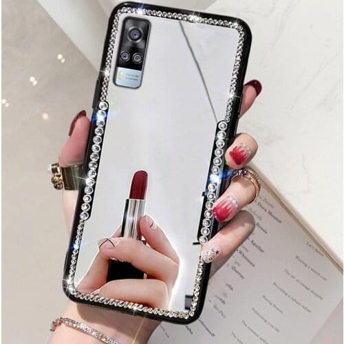 Glitter Mirror Silicone Case For Vivo Y31 y 31 Case Beautiful Shiny Silicone Cover For vivo Y31 Y 31 vivoY31 2020 Coque Funda