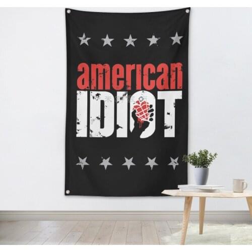 Large Music Illustrated Rock Band Posters Wall Stickers High Grade Canvas Art Four Holes Banners & Flags Home Decoration Gift H8