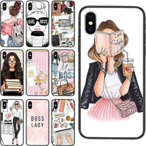 Boss Pink Women Cartoon For Xiaomi Mi11 Mi 11 Pro Ultra Lite 10T 10S Mi9 Poco X3 NFC F3 Mobile Phone Covers Classic