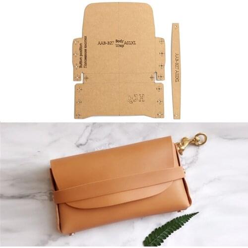Handmade paper template ladies handbag wallet shoulder bag pattern kraft paper mold simple fashion style handbag pattern