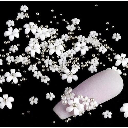 New Hot Acrylic Flower Nail Art Decoration Mixed Size Rhinestones Nail Art Manicure Tool Accessories For DIY Nail Design Supply