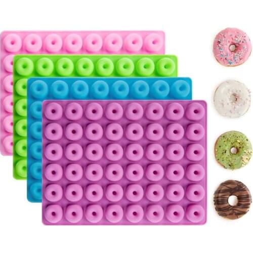 48-Cavity Mini Donut Mold Dessert DIY Cake Mould Baking Pan Kitchen Tool Chocolate Cake Biscuit Non-Stick Candy Decorating Tools