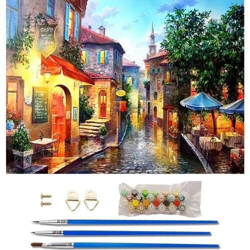 Canvas Paint By Numbers Kit Oil Painting DIY Jiannan Spring No Frame Art Gift