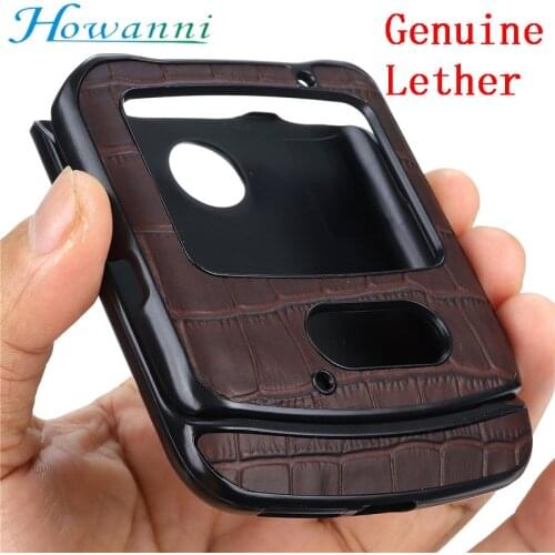 Genuine Leather Case For Motorola RAZR 5G Case 6.2" Vintage Bumper Cover For Motorola Moto RAZR 5G Cover Protective Phone Bag