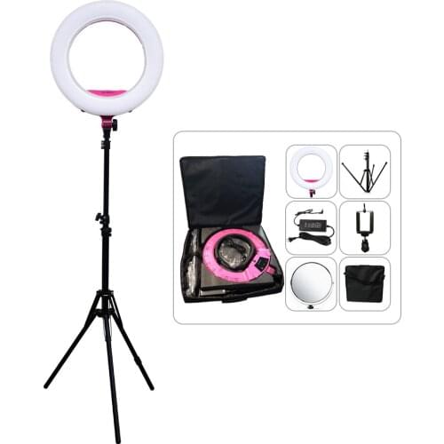 Yidoblo AX-480SII Warm&Cold Color Ring Lamp Broadcast/Video/photography/makeup Ring Light 18" 240pcs LEDS Lamp +tripod kit