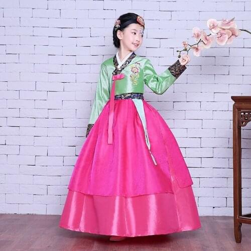 Hanbok korean national costume girls kids korean traditional dress cosplay korean hanbok performance clothing hanbok TA439