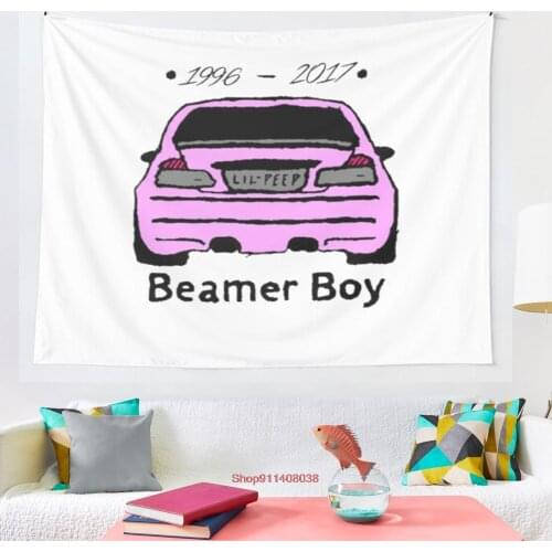 Lil peep and lil tracy beamer boy merch sad designe sticker tapestry Wall Hanging Astrology Divination Bedspread
