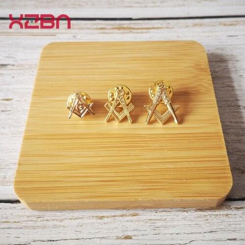 Masonic Lapel Pins Badge Mason Freemason B60 Compass And Square Hollow out 1.4 and 1.6cm