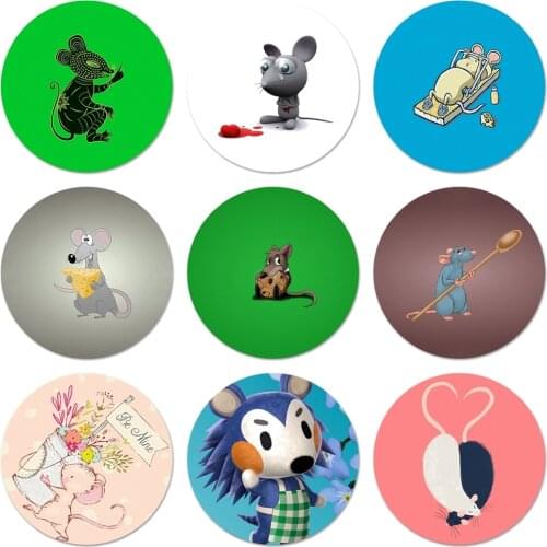 Cute Animal Rat Cartoon Icons Pins Badge Decoration Brooches Metal Badges For Backpack Decoration