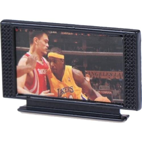 1 Pc 1:12 Dollhouse Miniature TV Cute Mini Black Flat-Panel LCD Television Living Room Furniture Accessory