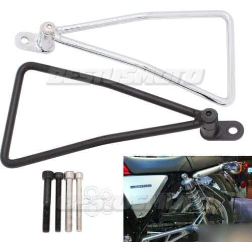 Motorcycle Universal Matte Black Chrome Saddlebag Saddle Bag Support Bars Mount Bracket For Honda CB1100 CB 1100