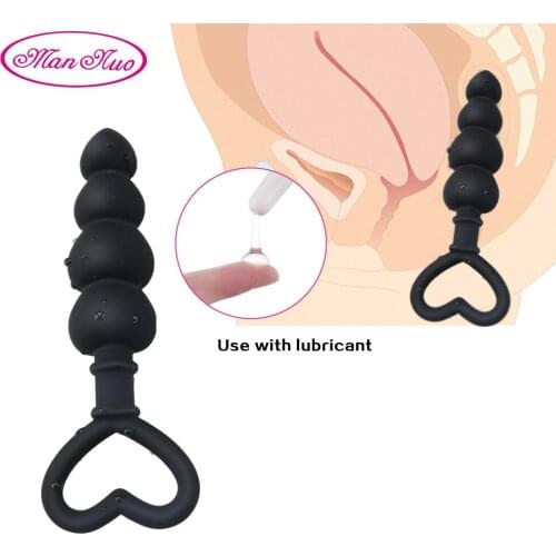 Man Nuo Silicone Anal Butt Plug Beads Anal Balls Anus Masturbation Erotic Prostate Massager Anal Sex Toy For Men Women Gay