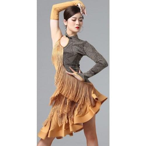 Latin dance performance clothing professional competition dance dress female adult group performance practice clothing sexy